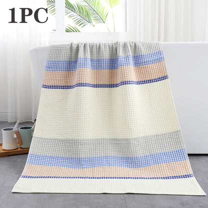 Cotton Waffle Towel Quick Dry Absorbent Bath Hand Face Cloth Bathroom Decor