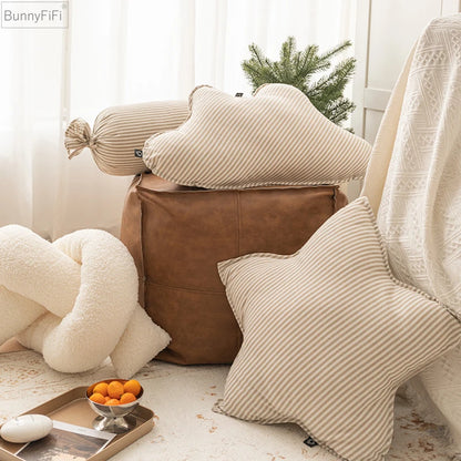 Plush Shape Pillow Cloud Star Moon Knot Sugar Kids Room Decor