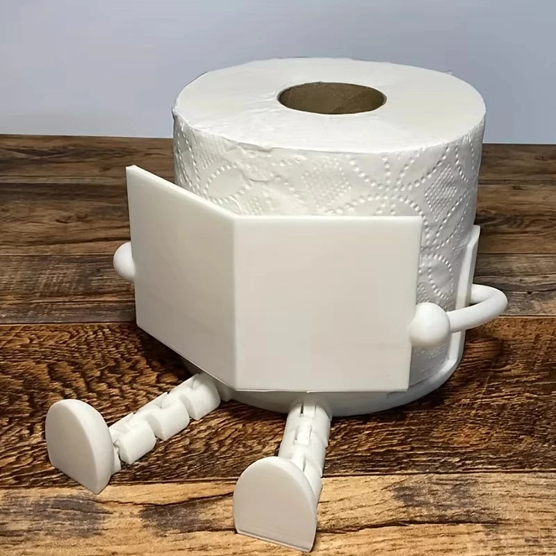 Sculptural Standing Toilet Paper Holder Modern Bathroom Decor