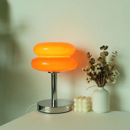 Macaron Glass Table Lamp 3-Colour Dimmable Eye-Care Bedside Light Home Decor