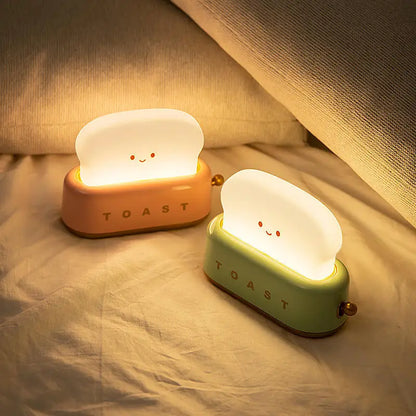 Bread Maker Night Light Rechargeable Timer Touch Bedside Lamp Home Decor