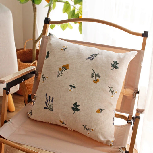 Cotton Linen Cushion Cover Soft Comfortable Sofa Pillow Cover