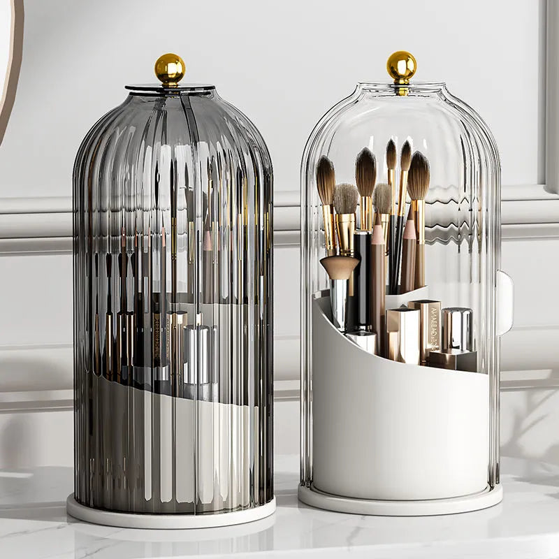 360° Rotating Acrylic Cosmetics Organiser Vanity Bathroom Counter Decor