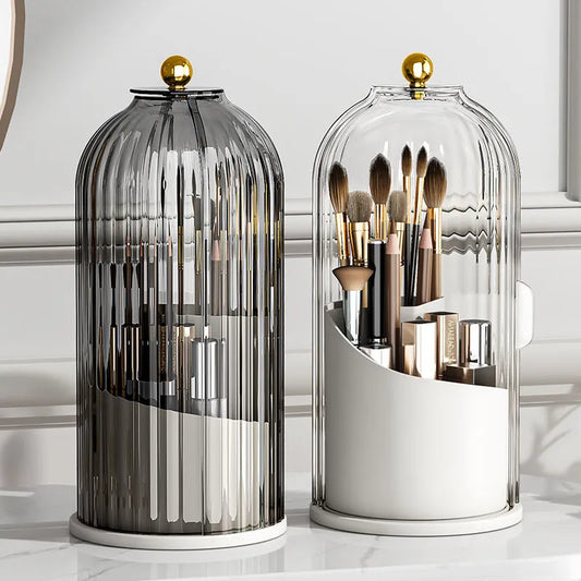 360° Rotating Acrylic Cosmetics Organiser Vanity Bathroom Counter Decor