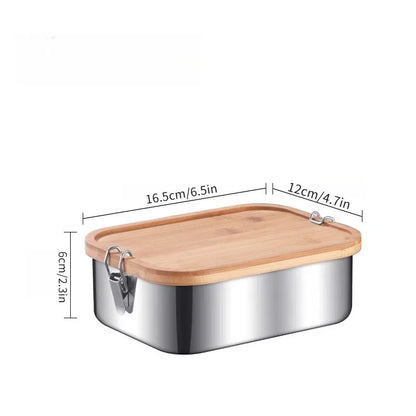 Stainless Steel Bento Lunch Box Leakproof Sealed Food Container Home Decor