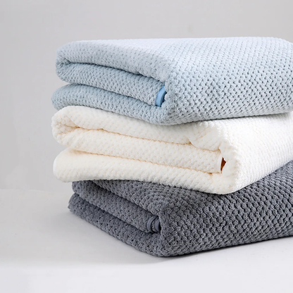 Premium Coral Fleece Bath Towel Set Quick Dry Absorbent Bathroom Decor