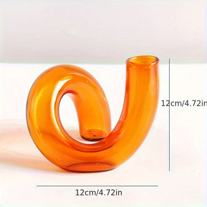 Nordic Irregular Glass Vase Coloured Transparent Centrepiece Home Decor