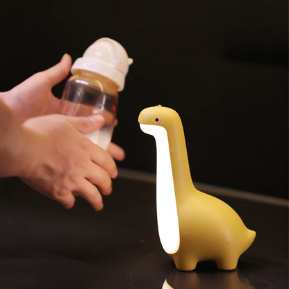 Dinosaur LED Night Light USB Rechargeable Timer Kids Bedroom Lamp Home Decor