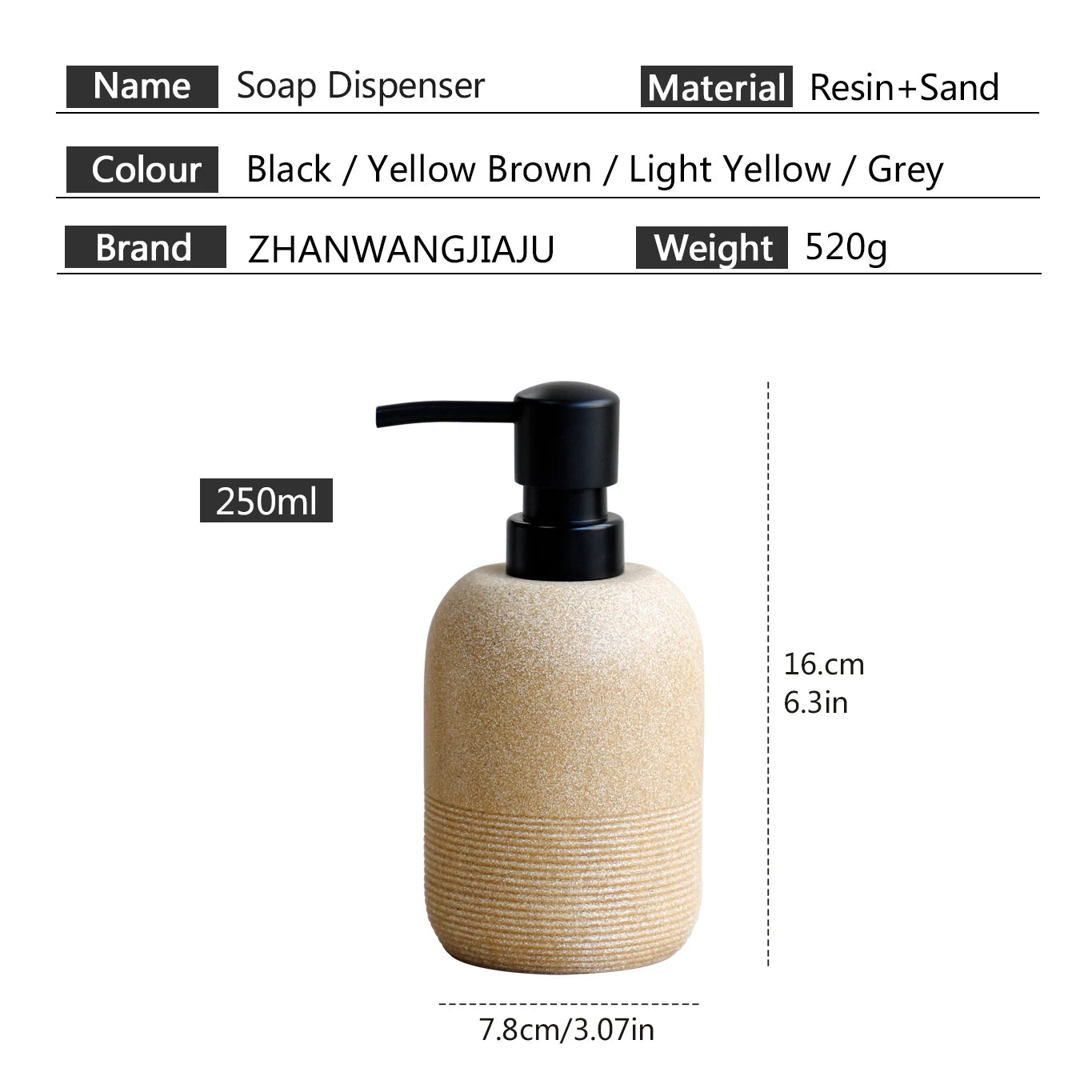 Refillable Soap Dispenser Pump Minimalist Bathroom Kitchen Decor