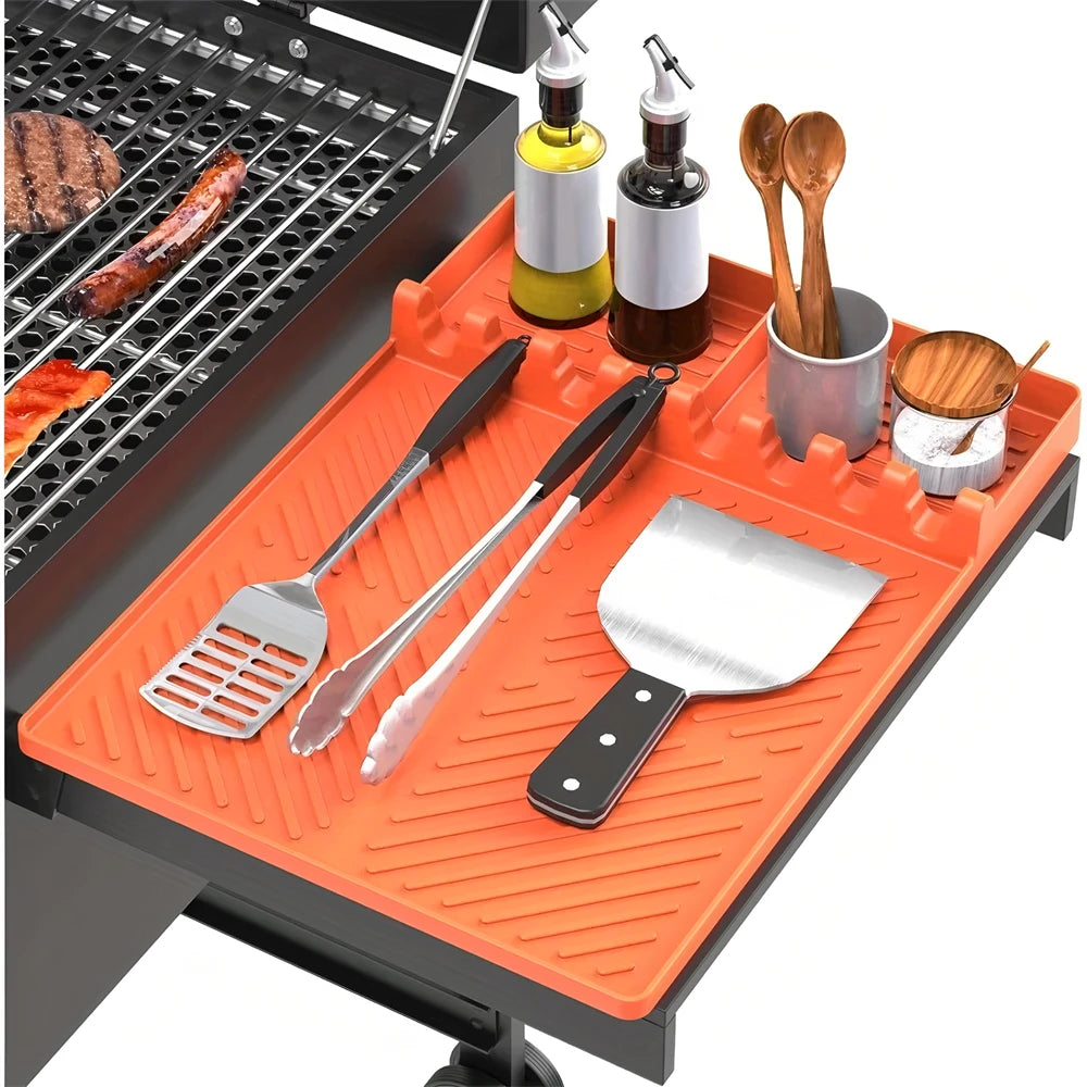Silicone BBQ Grill Mat Heat-Resistant Non-Stick Drip Pad Kitchen Outdoor