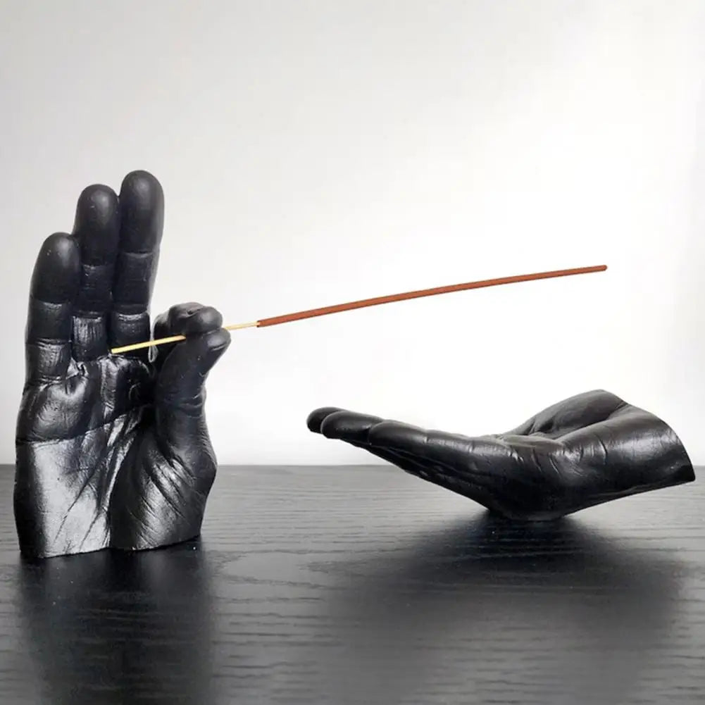 Hand Gesture Resin Incense Holder Sculptural Stick Burner Home Decor