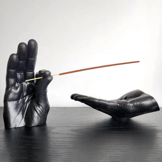 Hand Gesture Resin Incense Holder Sculptural Stick Burner Home Decor