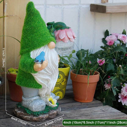 Solar LED Garden Gnome Light Waterproof Resin Outdoor Pathway Decor