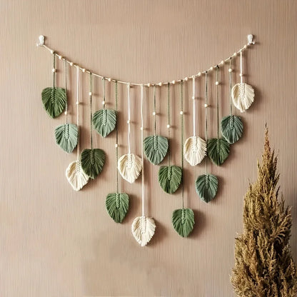 Modern Boho Macrame Feather Wall Hanging Woven Tapestry Home Decor