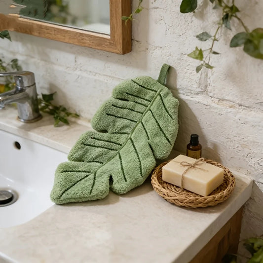 Banana Leaf Hanging Hand Towel Decorative Kitchen Bathroom Decor