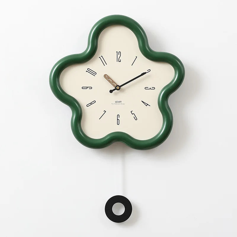 Minimalist Swinging Wall Clock 3D Digital Design Modern Living Room Home Decor
