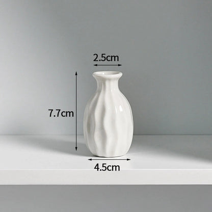 Mini Candy Colour Ceramic Bud Vase Small Flower Vase Shelf Decor