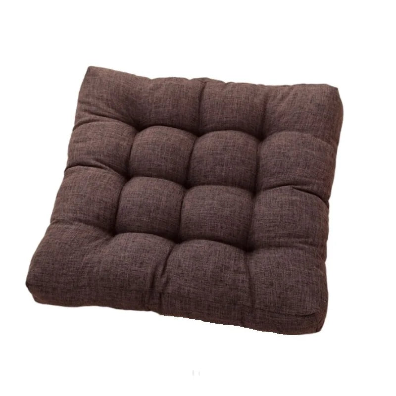 Linen Tufted Floor Cushion Square Meditation Yoga Seat Pad Home Decor