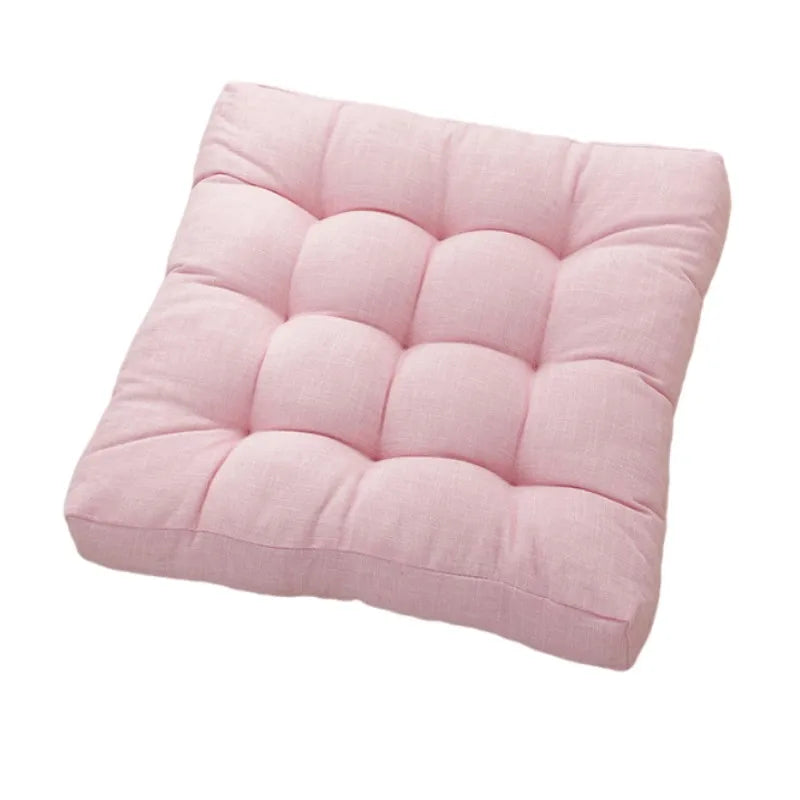 Linen Tufted Floor Cushion Square Meditation Yoga Seat Pad Home Decor