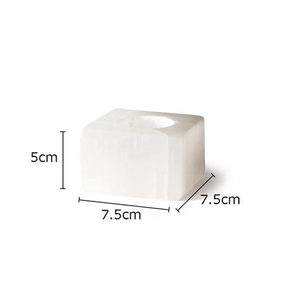 Square Stone Minimalist Candle Holder Wax Melt Home Decor