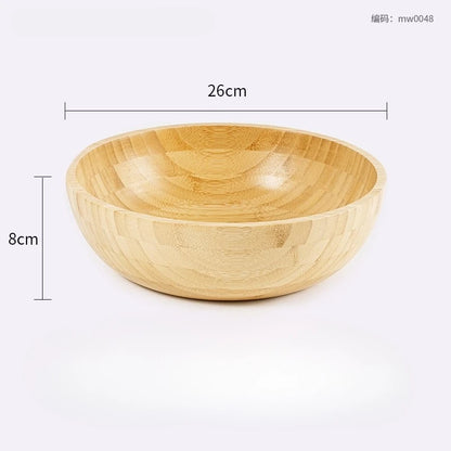 Natural Bamboo Salad Bowl Fruit Bowl Eco Friendly Kitchen Decor