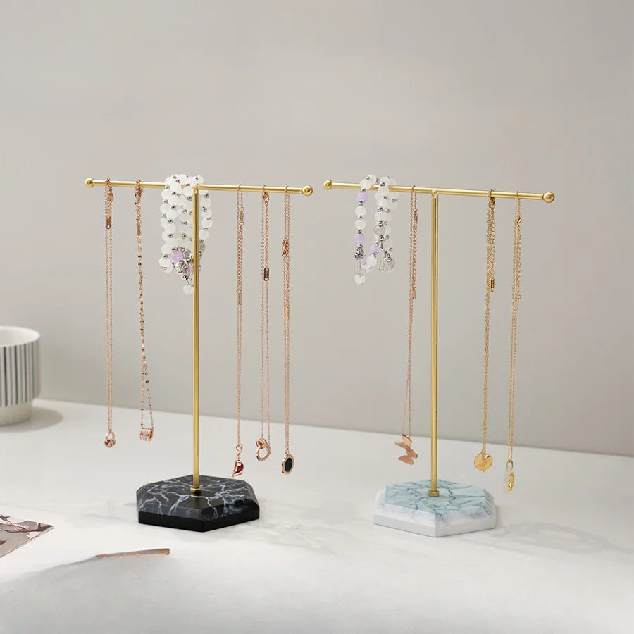 T-Shaped Necklace and Earring Display Stand Detachable Jewellery Organiser Home Decor