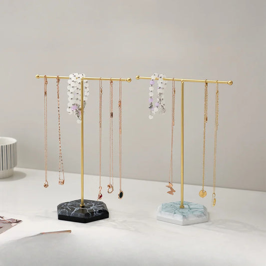 T-Shaped Necklace and Earring Display Stand Detachable Jewellery Organiser Home Decor