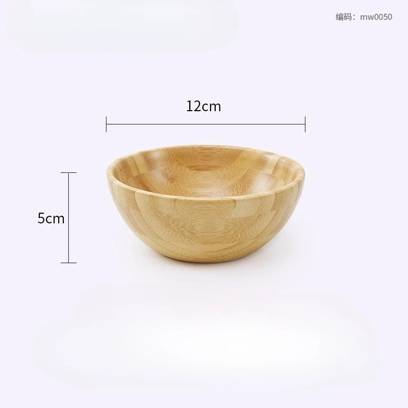 Natural Bamboo Salad Bowl Fruit Bowl Eco Friendly Kitchen Decor
