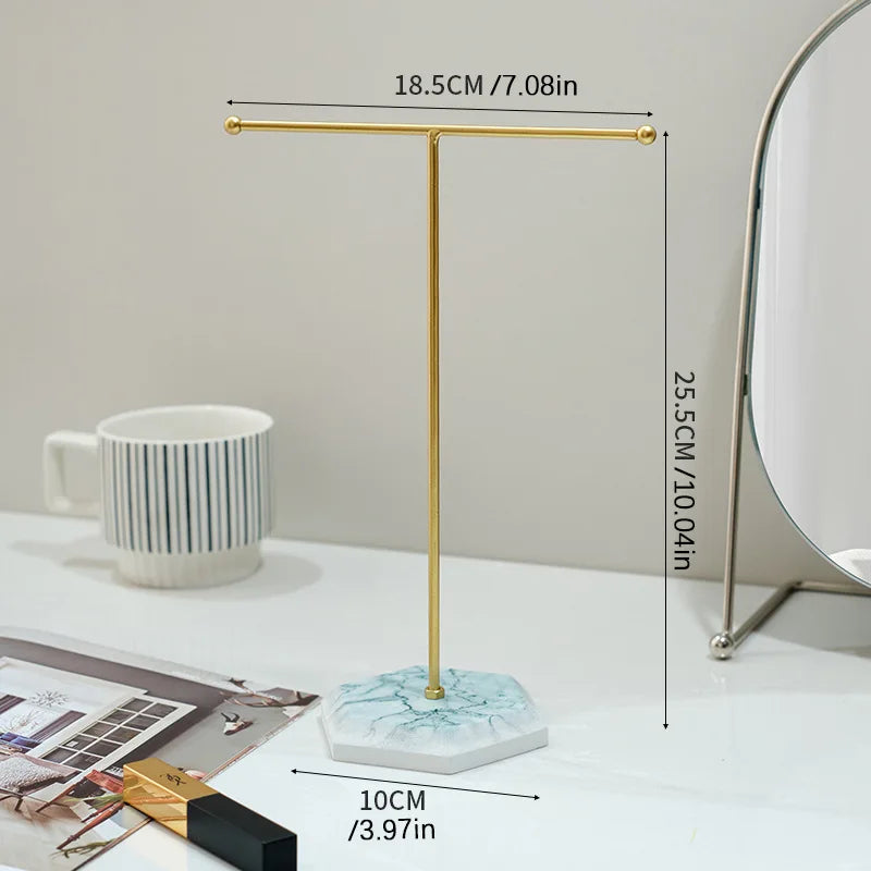 T-Shaped Necklace and Earring Display Stand Detachable Jewellery Organiser Home Decor