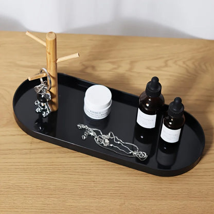 3-Tier Wooden Key Tray Entryway Organiser Ring Jewellery Dish Home Decor