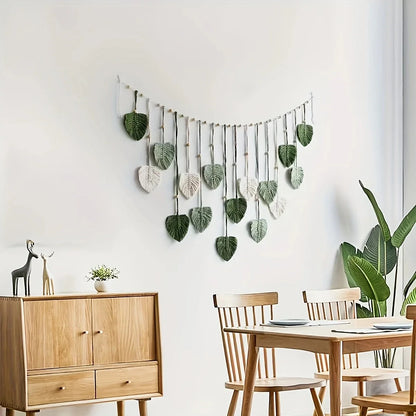 Modern Boho Macrame Feather Wall Hanging Woven Tapestry Home Decor