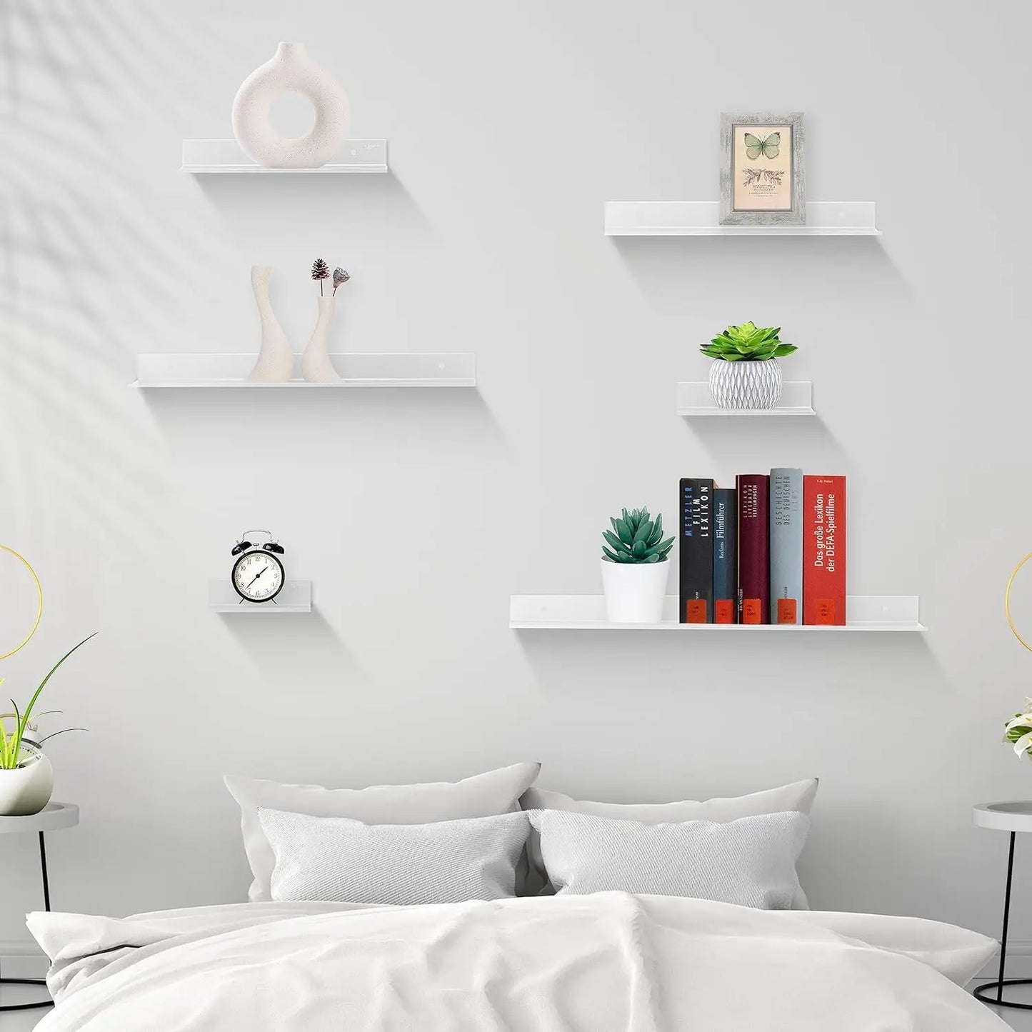 Floating Bathroom Wall Shelf Aluminium Storage Rack Home Decor