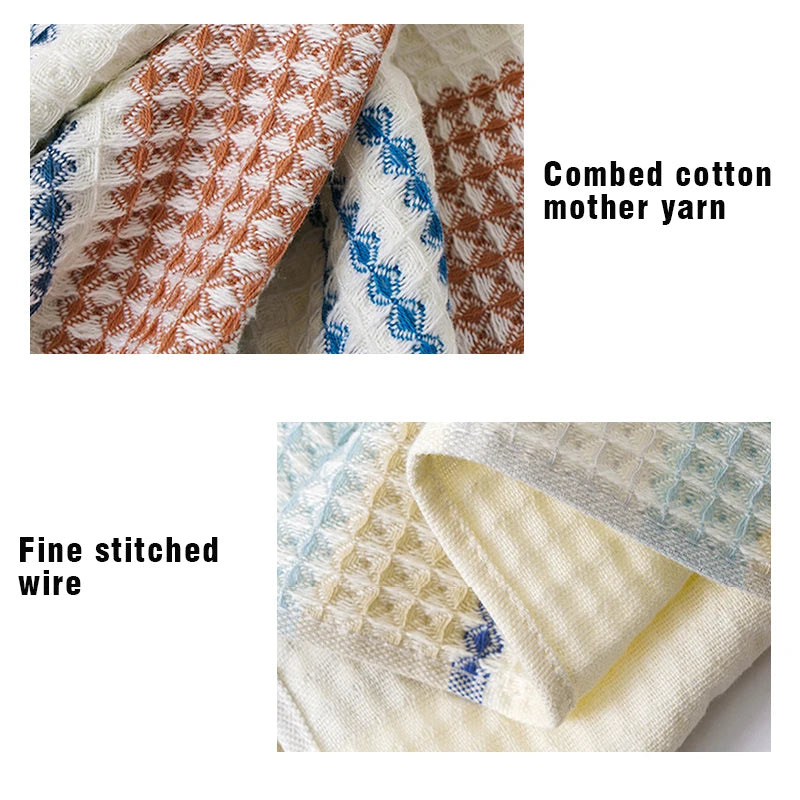 Cotton Waffle Towel Quick Dry Absorbent Bath Hand Face Cloth Bathroom Decor