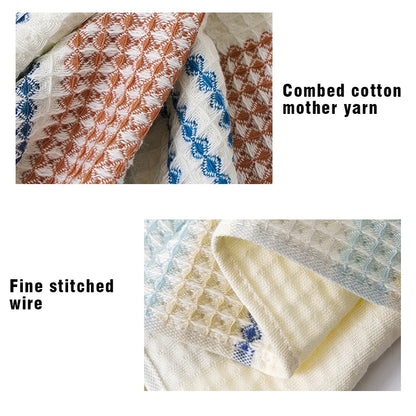 Cotton Waffle Towel Quick Dry Absorbent Bath Hand Face Cloth Bathroom Decor