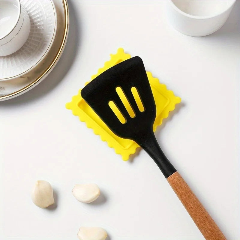 Silicone Biscuit Shape Spoon Rest Heat Resistant Kitchen Decor