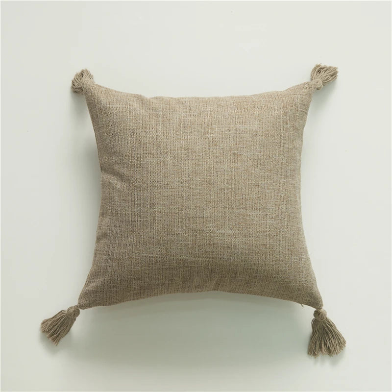 Linen Sofa Throw Pillow Cover Soft Neutral Cushion Cover Living Room