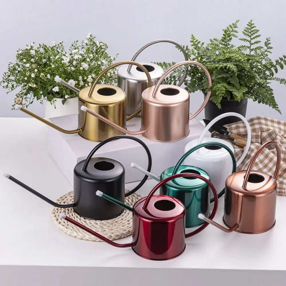 Stainless Steel Watering Can 1.3L Rust Proof Indoor Plants Home Decor