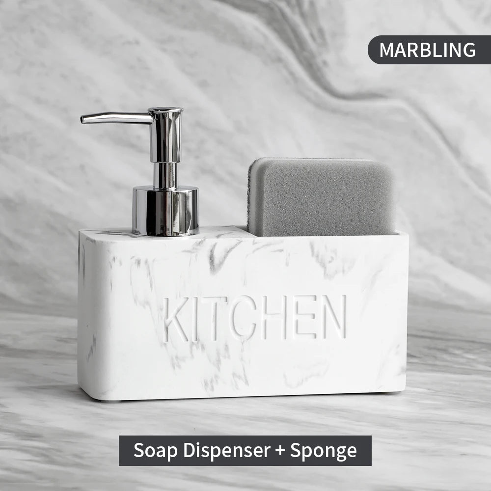 Sandstone Texture Soap Dispenser Set Bathroom Kitchen Decor