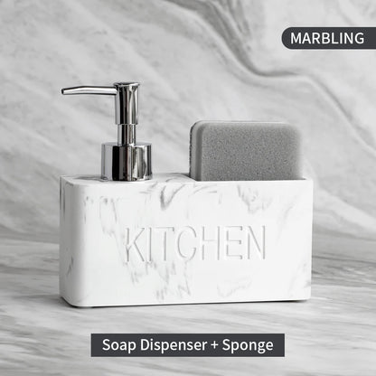 Sandstone Texture Soap Dispenser Set Bathroom Kitchen Decor