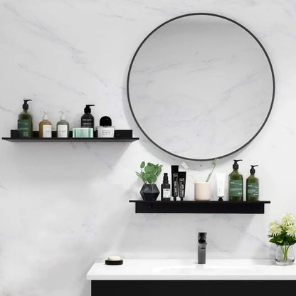 Floating Bathroom Wall Shelf Aluminium Storage Rack Home Decor