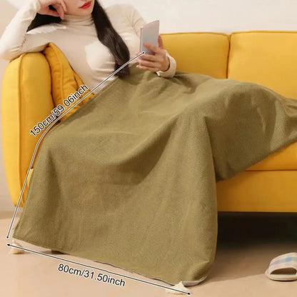 USB Heated Wearable Blanket 3 Heat Levels Washable Warm Shawl Home Office
