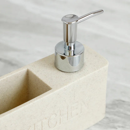 Sandstone Texture Soap Dispenser Set Bathroom Kitchen Decor