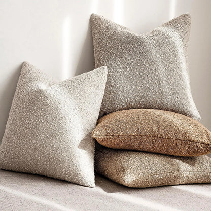 Bouclé Textured Cushion Cover Soft Looped Sofa Pillow Cover Home Decor