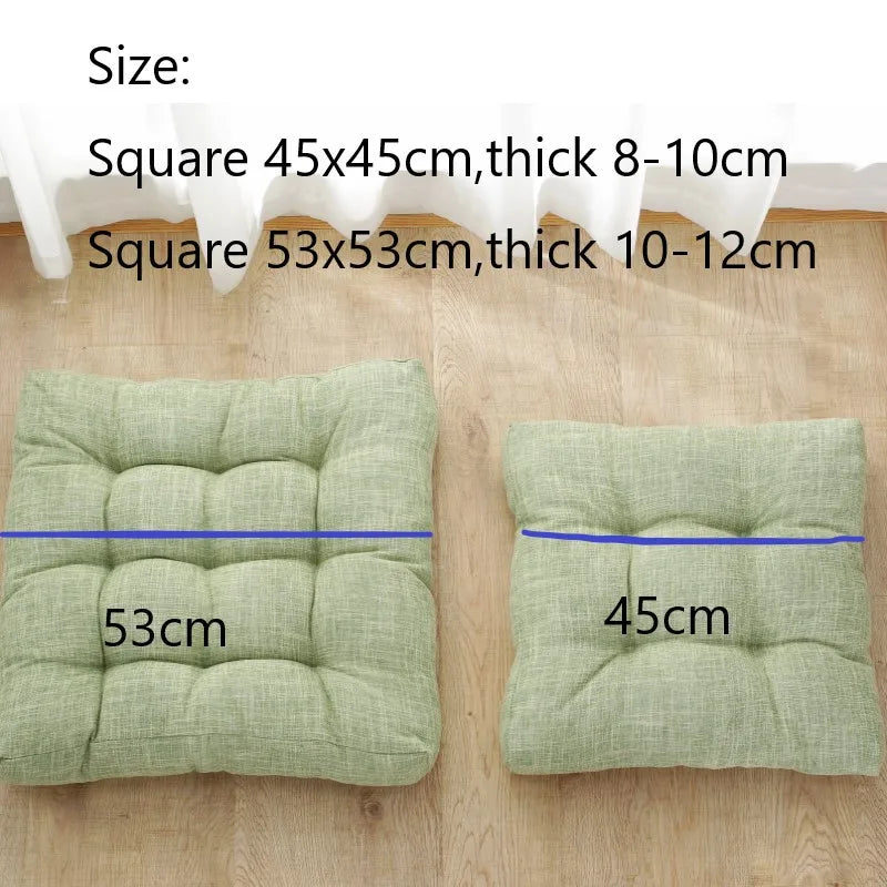 Linen Tufted Floor Cushion Square Meditation Yoga Seat Pad Home Decor