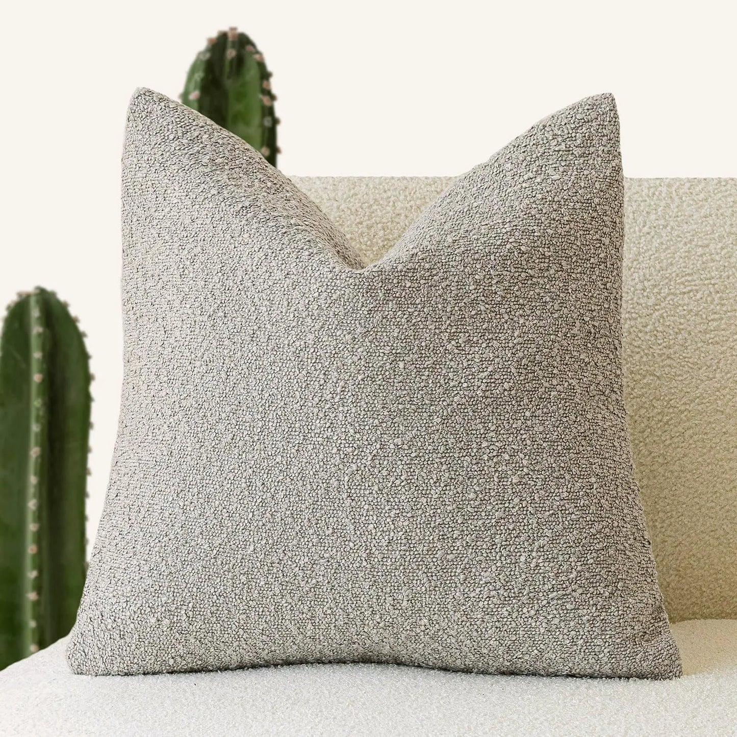 Bouclé Textured Cushion Cover Soft Looped Sofa Pillow Cover Home Decor