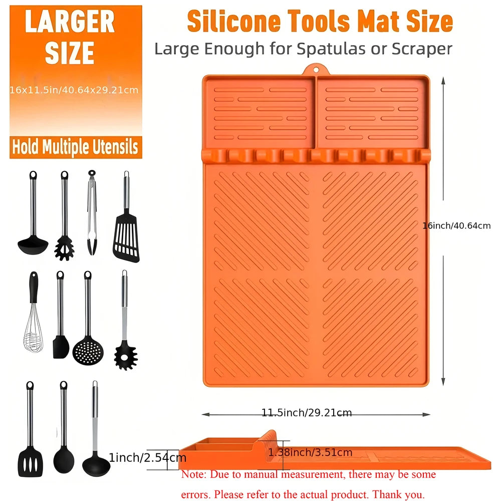 Silicone BBQ Grill Mat Heat-Resistant Non-Stick Drip Pad Kitchen Outdoor