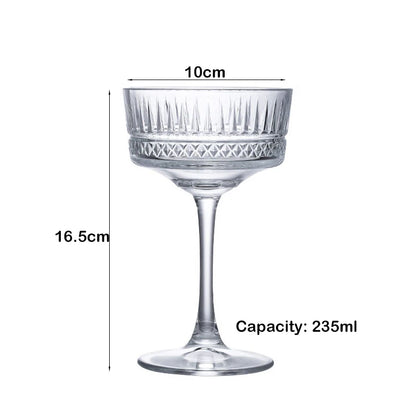 Martini Glasses Set Goblet Cocktail Champagne 235ml 480ml Pack 4 or 6