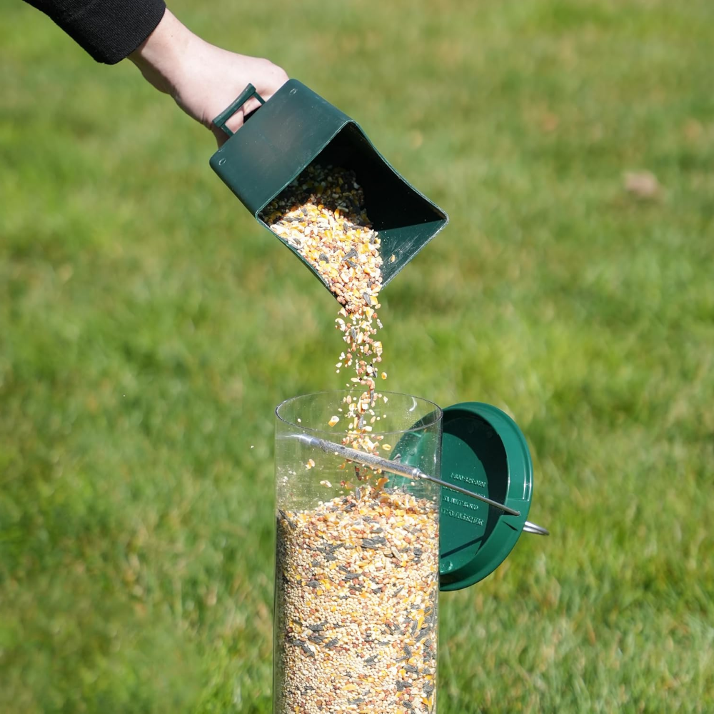 Squirrel Proof Bird Feeder Metal Tube Hanging Outdoor Garden Backyard