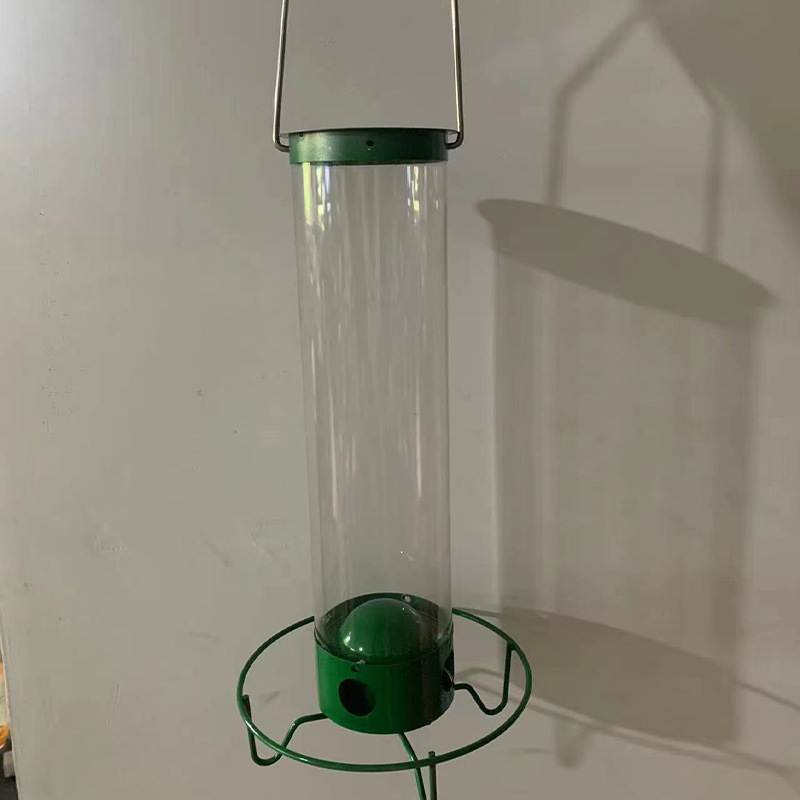 Squirrel Proof Bird Feeder Metal Tube Hanging Outdoor Garden Backyard