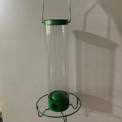 Squirrel Proof Bird Feeder Metal Tube Hanging Outdoor Garden Backyard